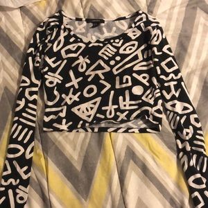 Black and white crop top